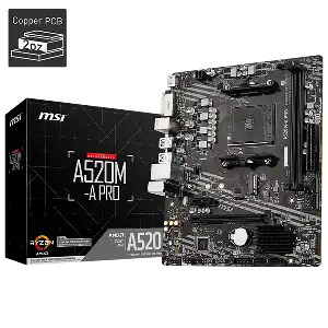 MSI PRO A520M A PRO MOTHERBOARD