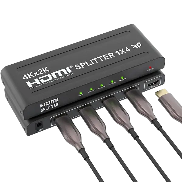 HDMI SPLITTER 4K UHD 3D 1X4 1080P SWITCH SPLITTER 1 IN 4 OUT